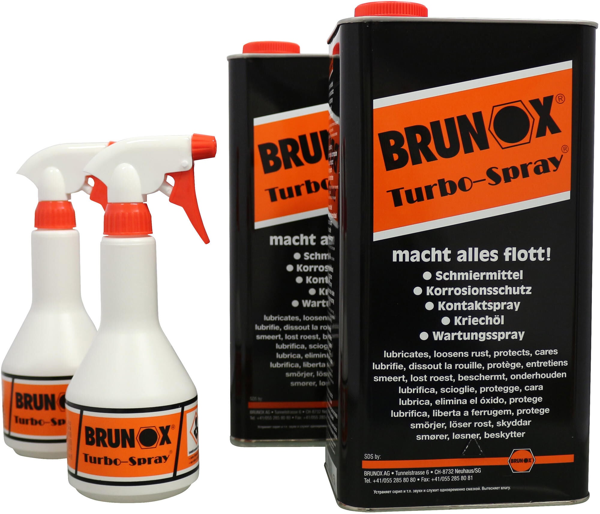 Brunox universeel-olie turbo-spray universal oil turbo spray set