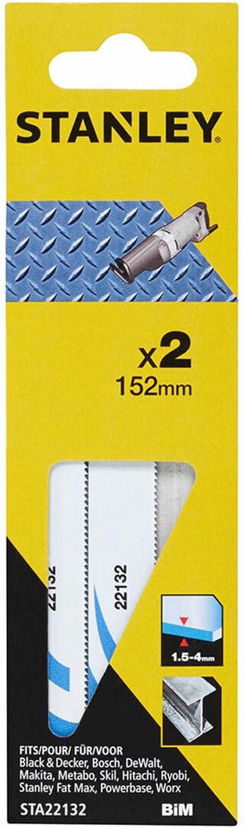 Stanley zaagblad sta22132-xj 15,2 cm 2 stuks