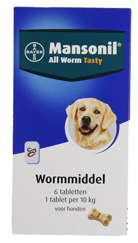 Mansonil Hond alle wormtabletten