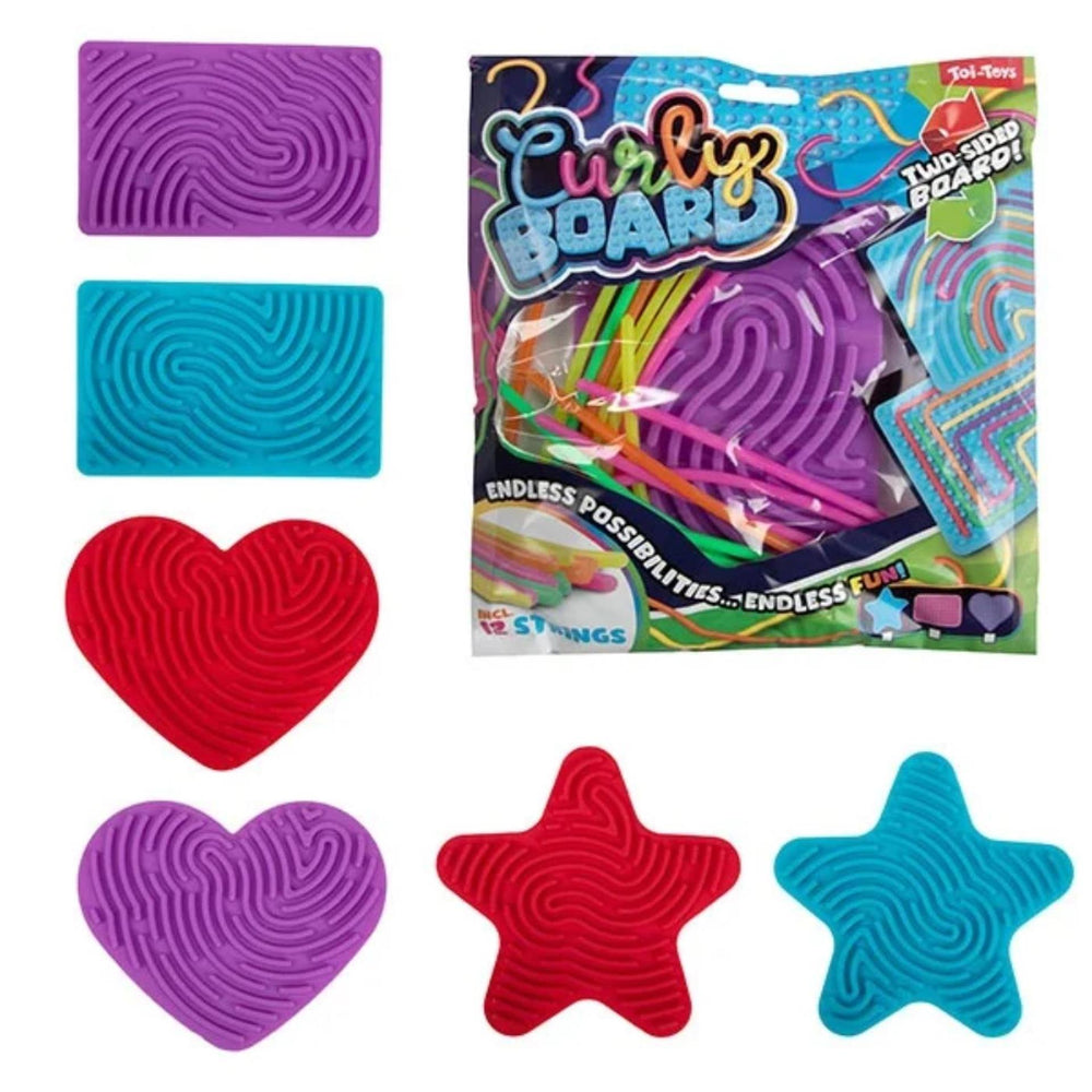 Toi-toys toi toys fun figurenplaat curly board met 12 slierten 20x26cm