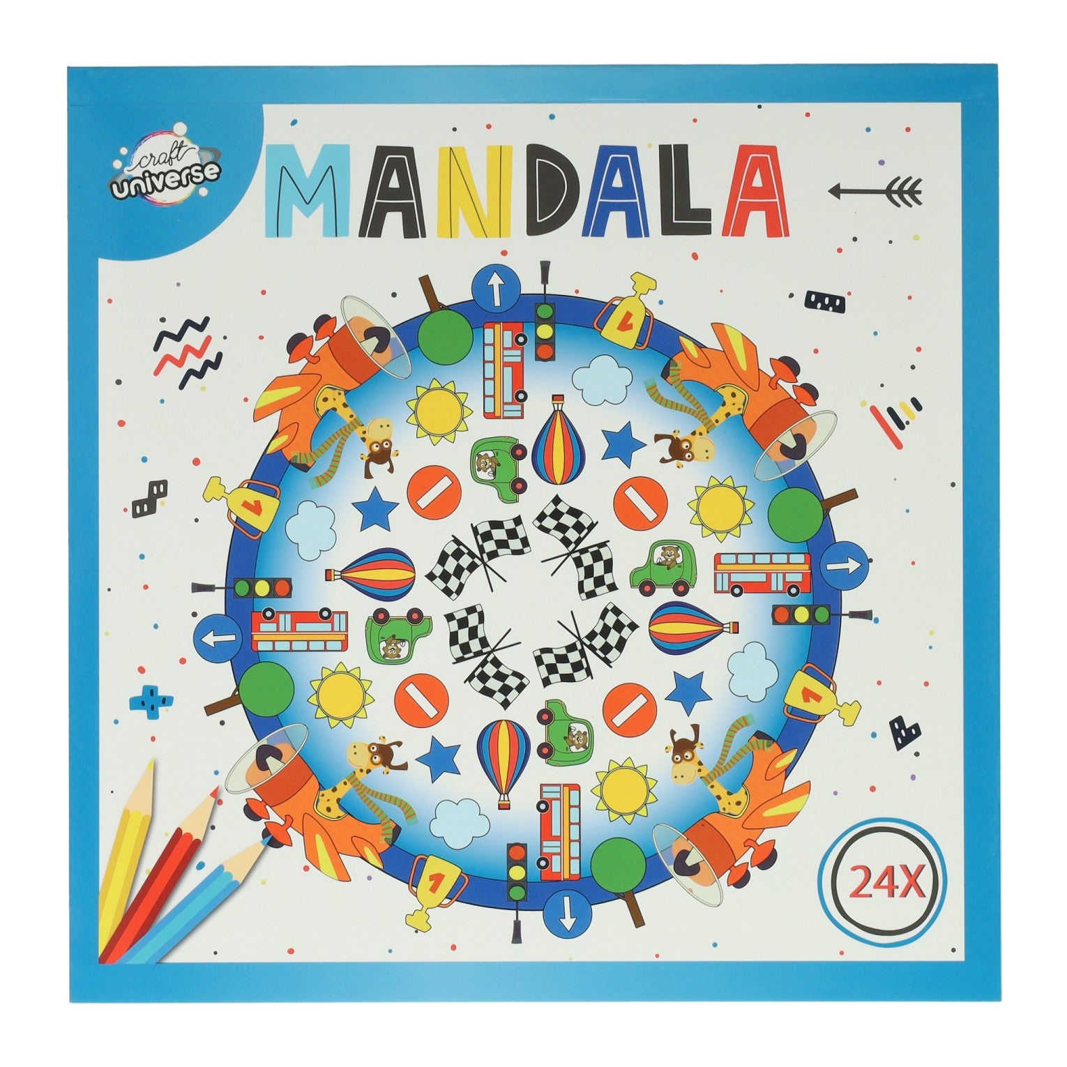 Kleurboek mandala 20,5x20,5cm