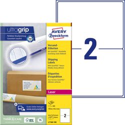 Verzendetiketten avery zweckform ultragrip wit