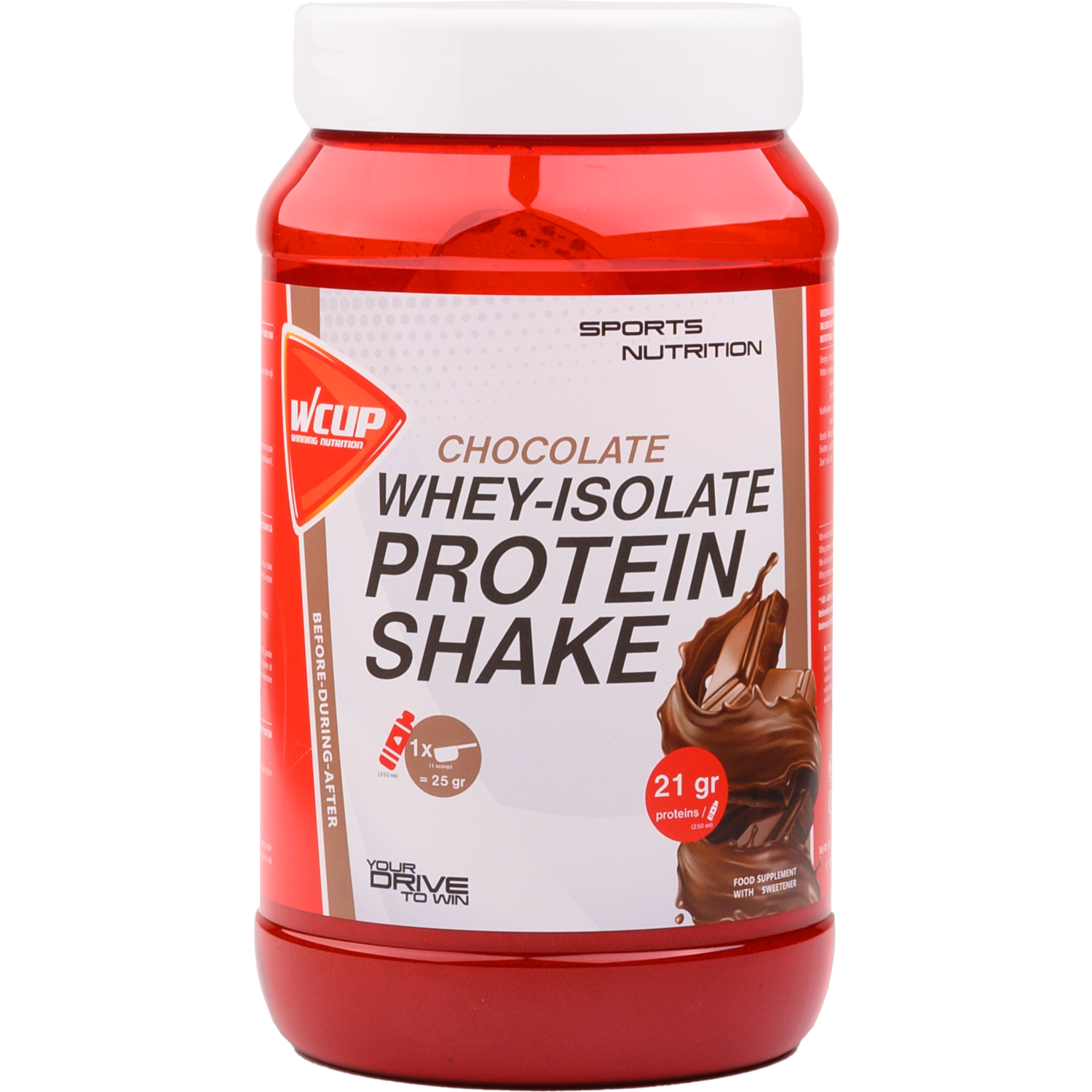 Wcup - whey isolaat eiwitshake chocolade 600 gram