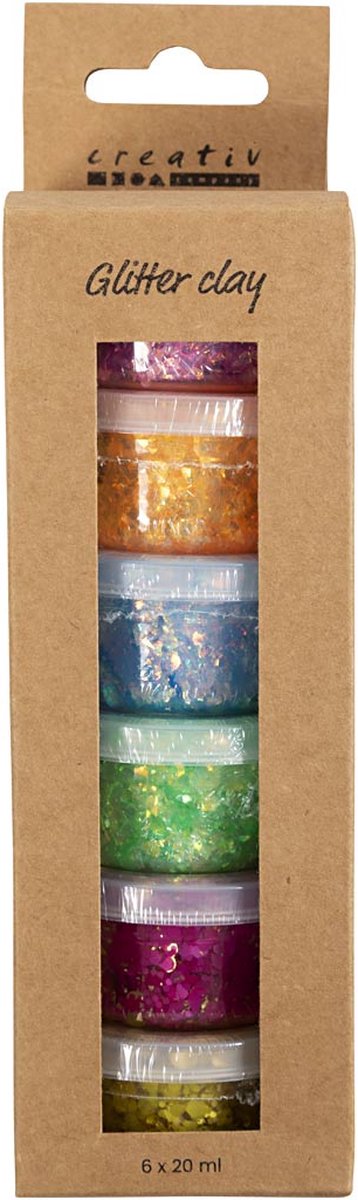 Creativ company https: www.cchobby.nl glitter-clay-vrolijke-kleuren-6x20-gr-1-doos