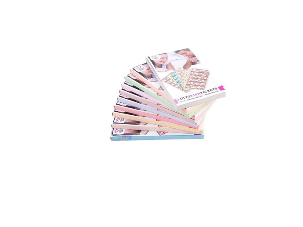 Bingokaarten 100 kaarten, 600 Kaartjes