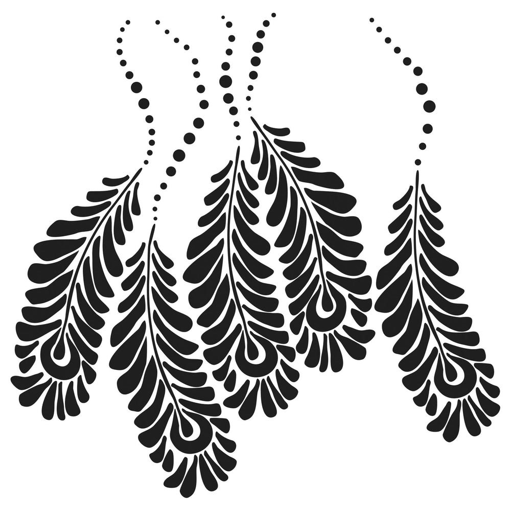 The crafter's workshop • template 30x30cm peacock feathers