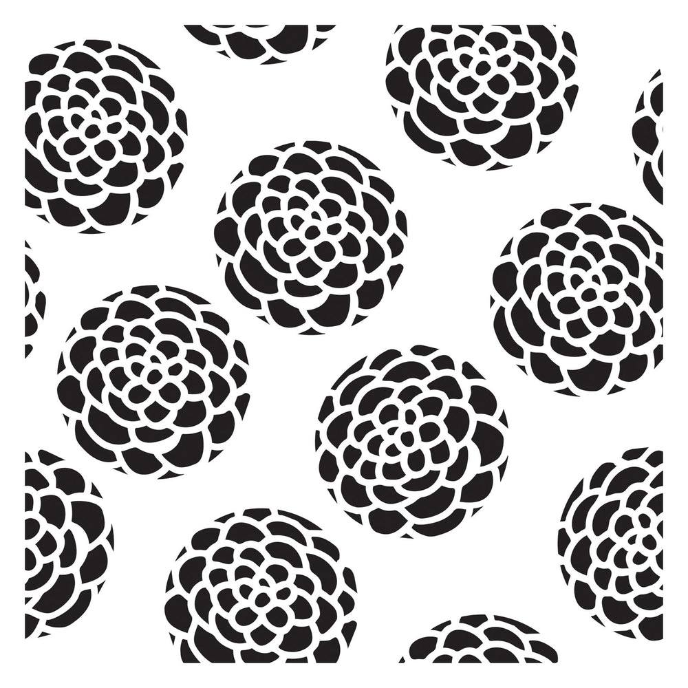 The crafter's workshop • template 15x15cm scallop flowers