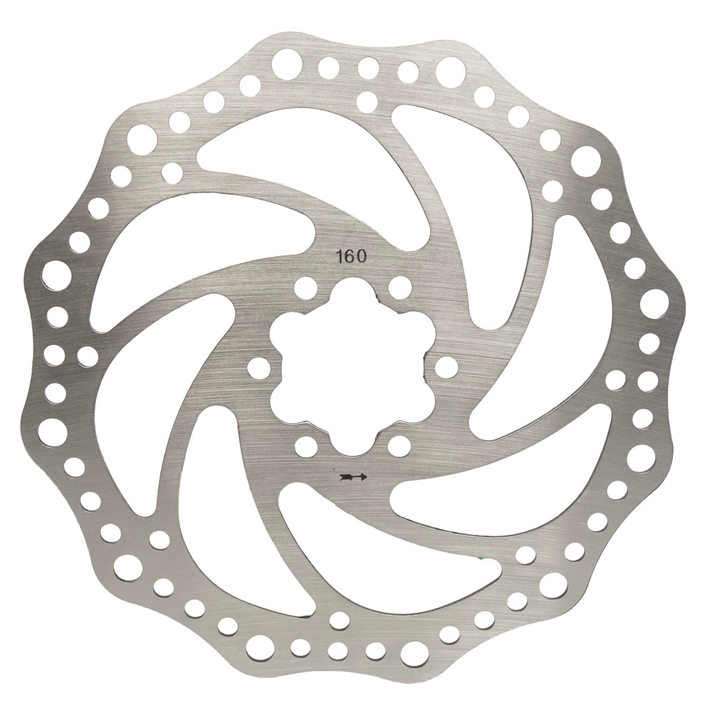 disque de frein 160 mm 6 trous inox argent