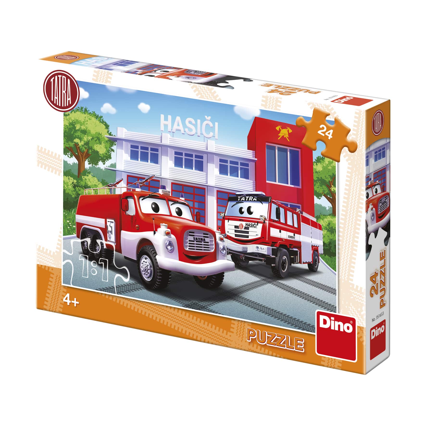 Dinotoys dino puzzel - tatra brandweer - 24 stukjes