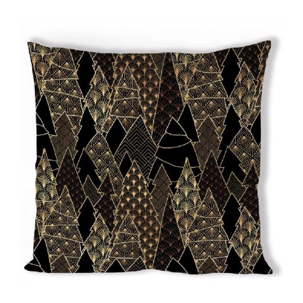 Ambiente kussenhoes luxury trees zwart -40x40cm -100% katoen