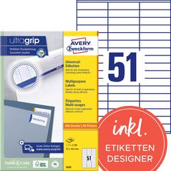 Avery huismerk 3420 universele etiket 70x16,9mm