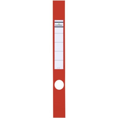 Ordner-rugetiket durable 60x390mm rood 10 stuks