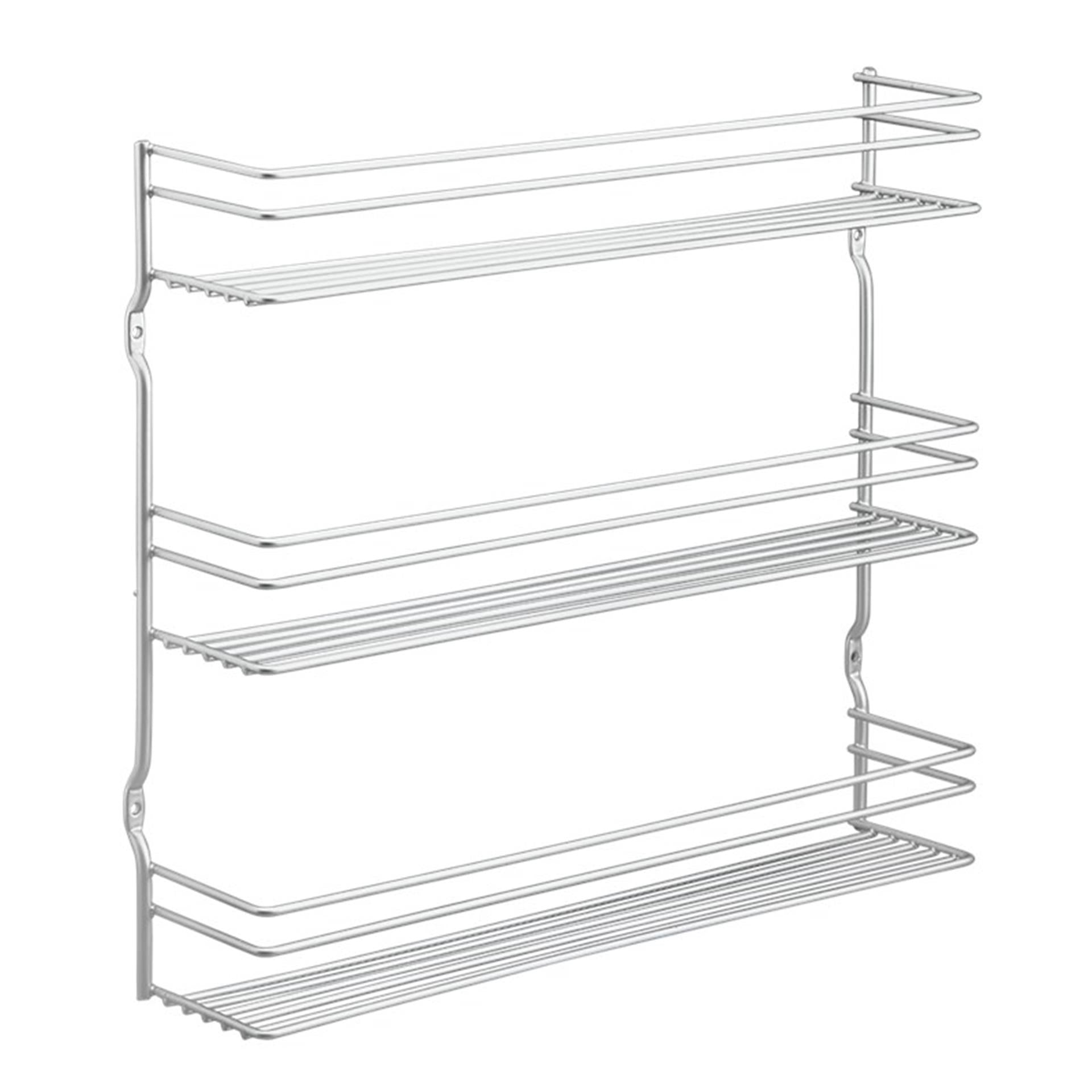 Metaltex ruimtebesparende slimme keuken pepito kruidenrek 3 etages 36x32x8 cm zilver