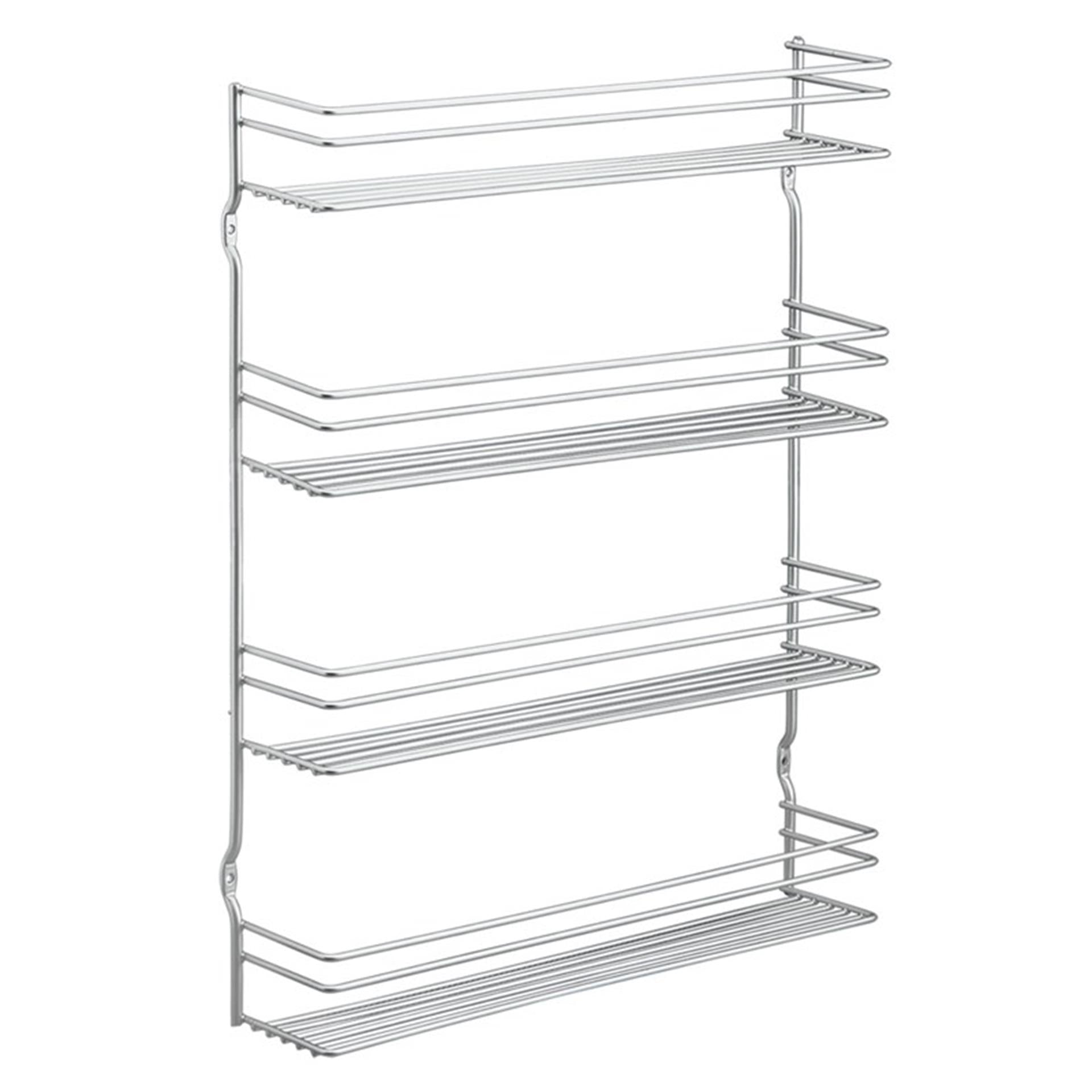 Metaltex ruimtebesparende slimme keuken pepito kruidenrek 4 etages 36x8x45 cm zilver