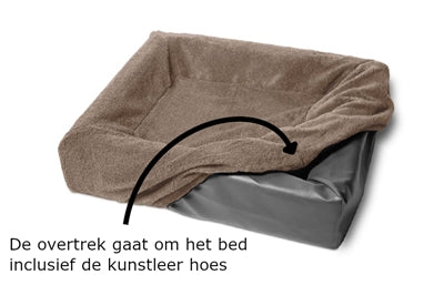 Bia bed Fleeceschoffen hondenmand taupe