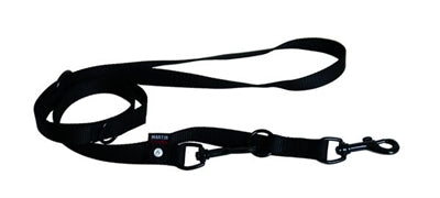 Martin Hondenriem multifunctioneel nylon zwart