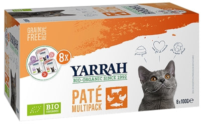 Yarrah biologische multipack paté zalm rund kalkoen kip graanvrij