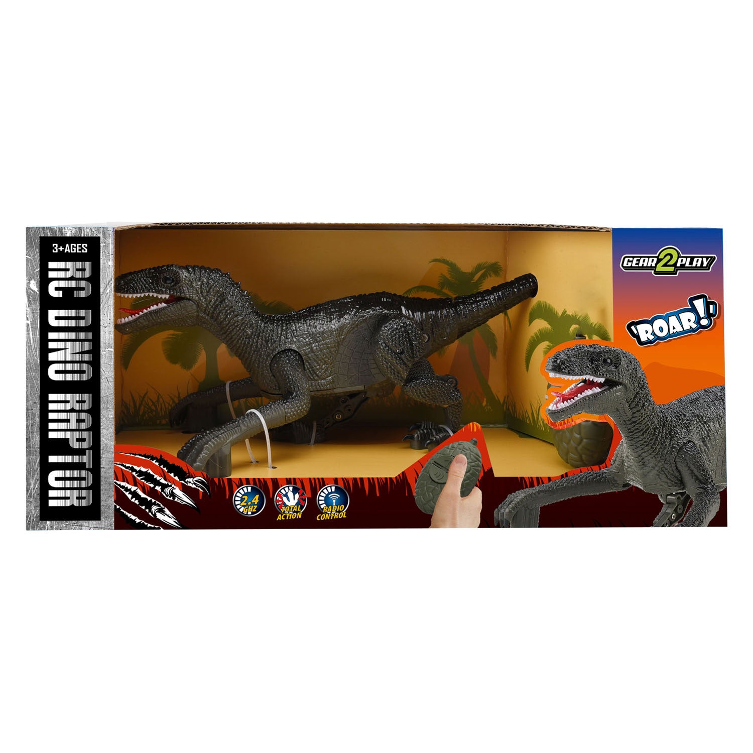 Gear2play rc 2,4ghz bedienbare dino raptor robot