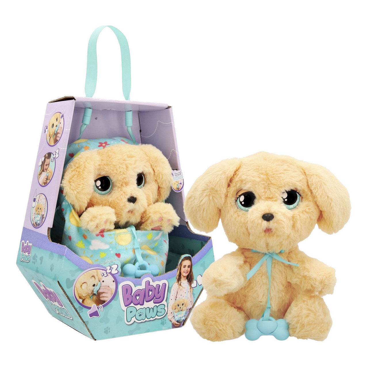 Imc toys baby paws hondje labrador - interactieve pluchen knuffel