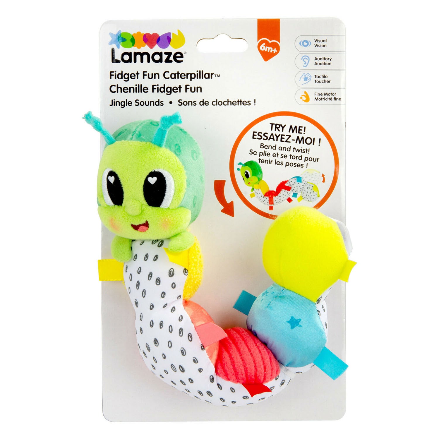 Lamaze fidget leuke rups knuffel