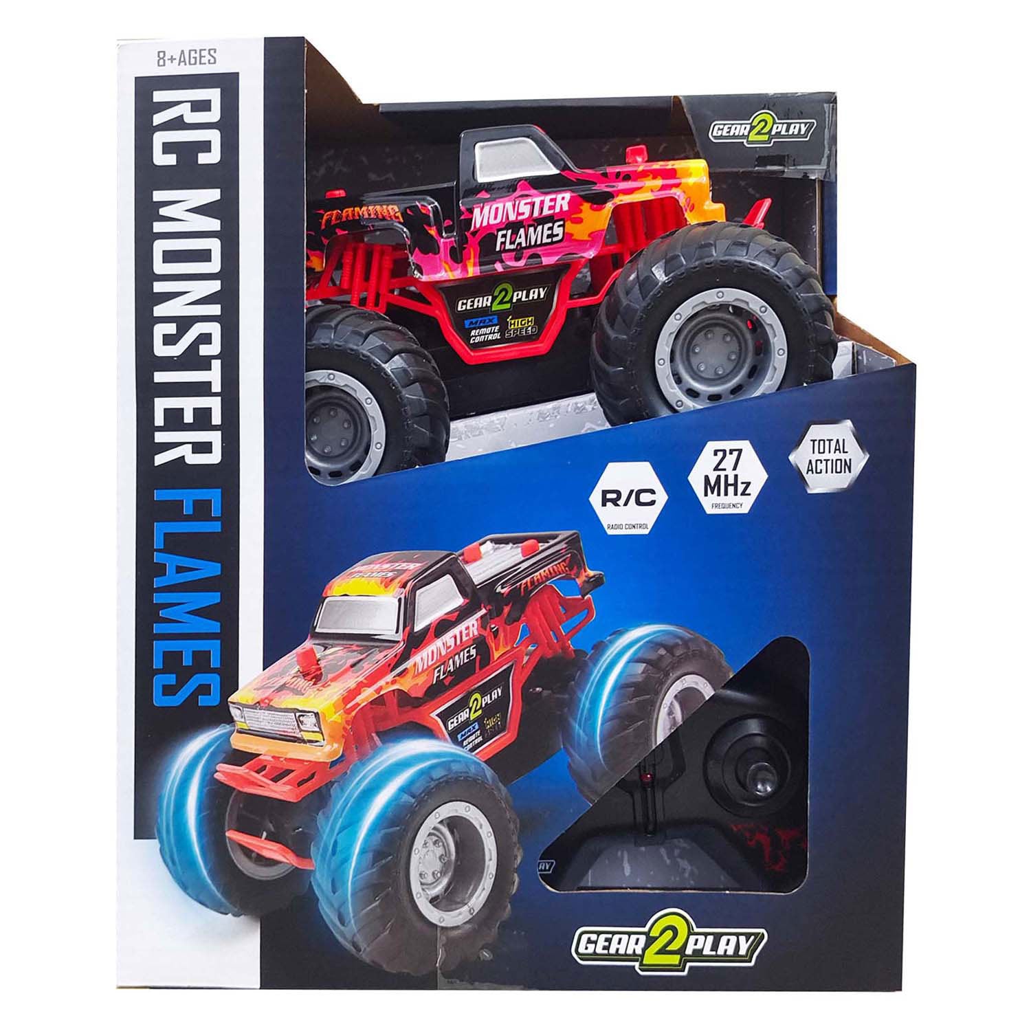Gear2play rc bestuurbare auto monster vlammen