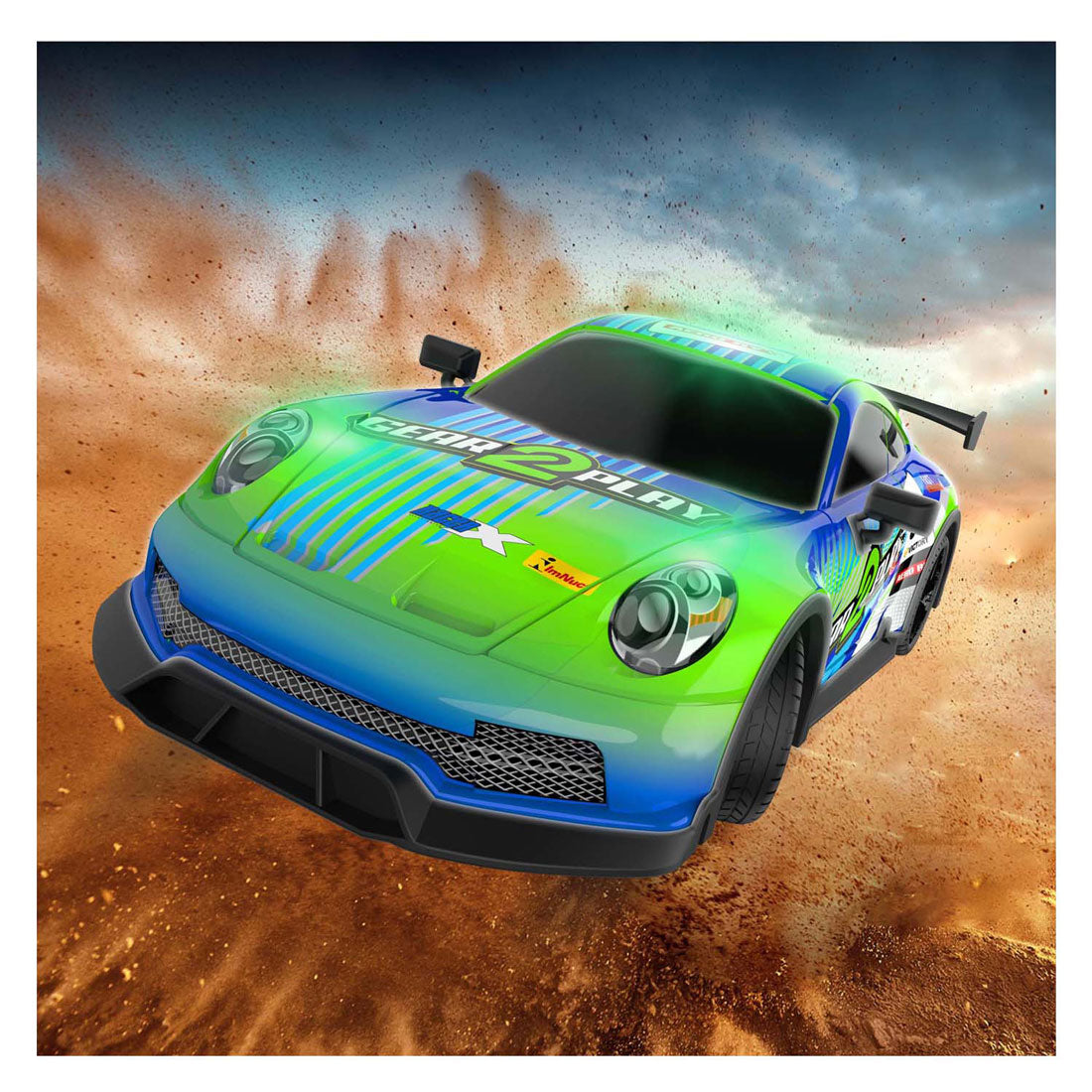 Gear2play rc nachtflitser bestuurbare auto