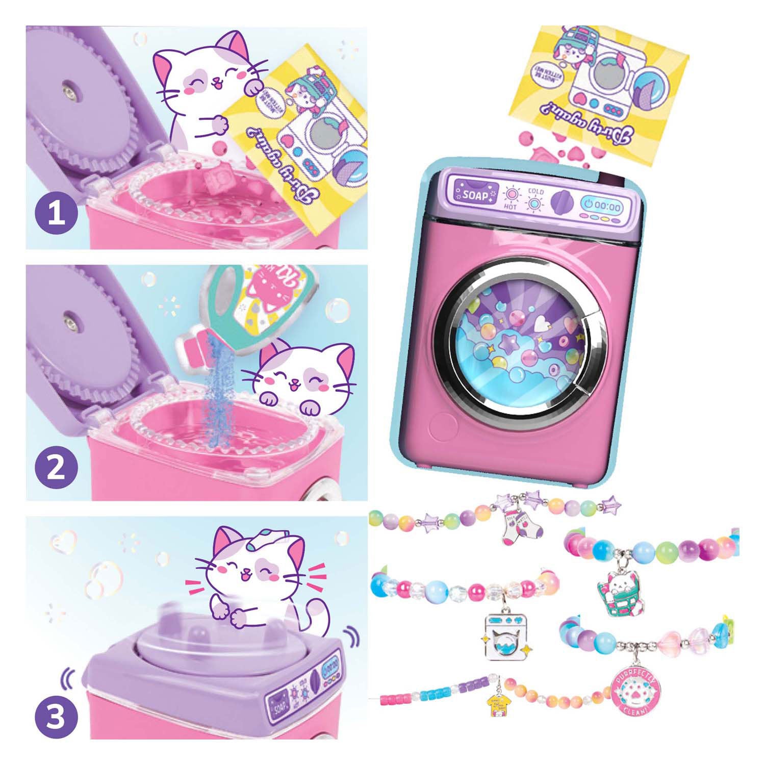 Make it real purr-fect wash 'n bead armbanden maken