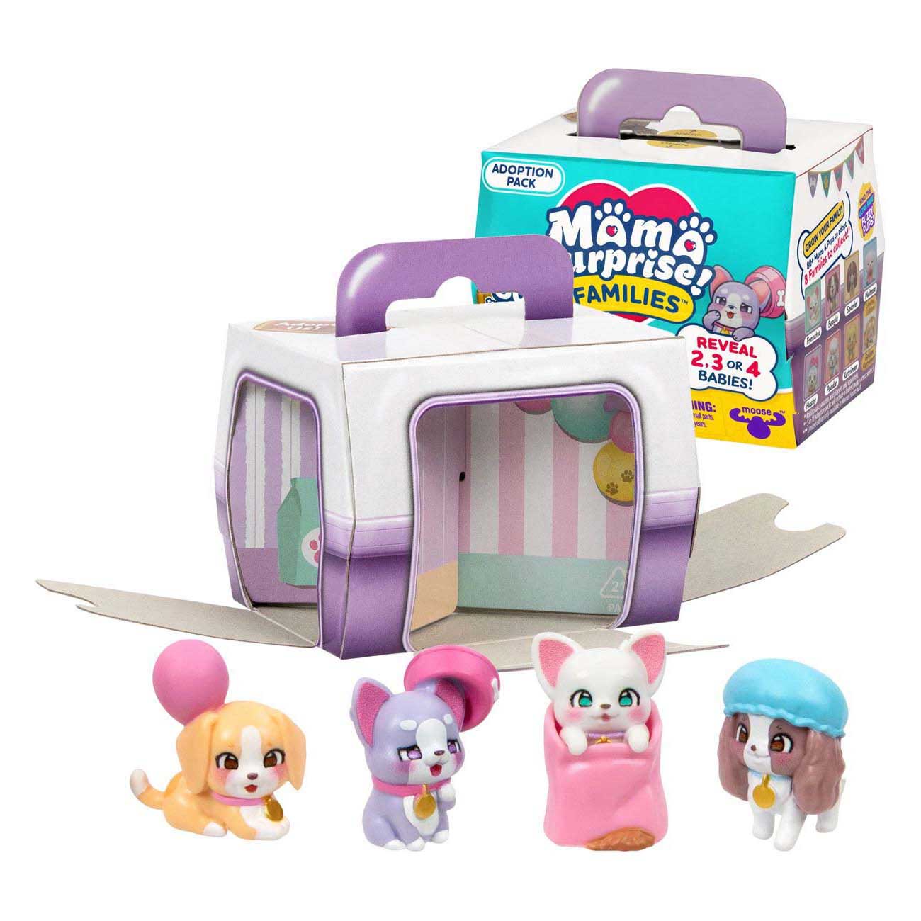 Moose toys little live pets mama suprise families puppy adoptieset