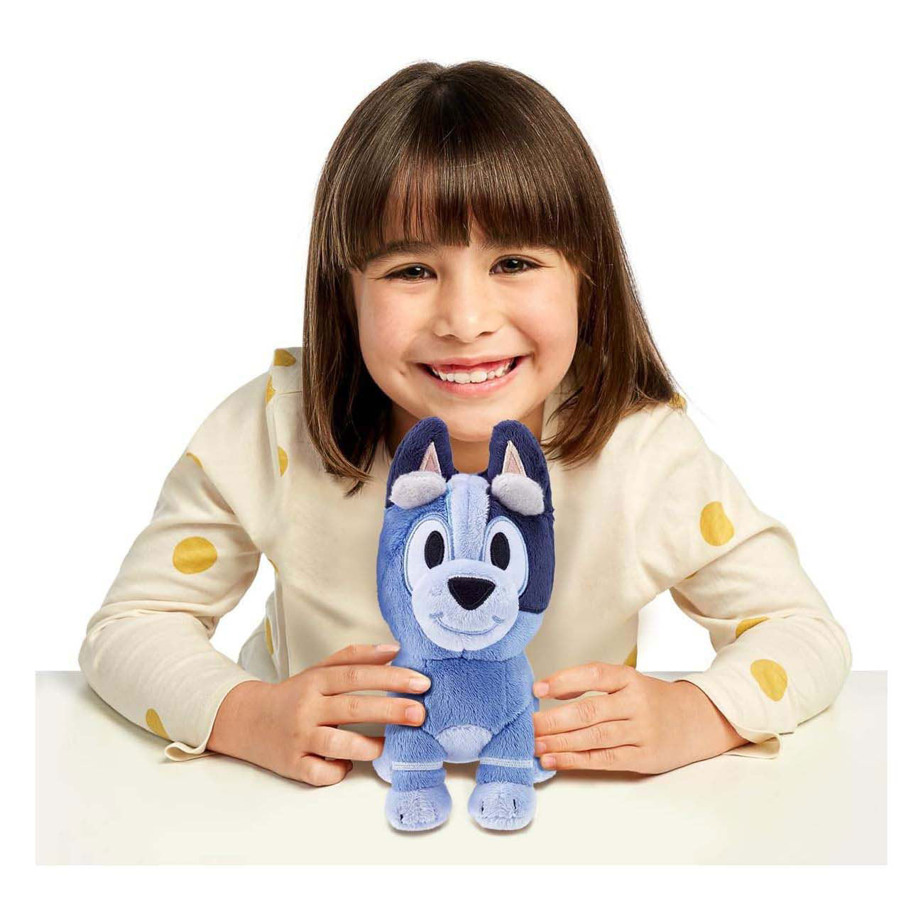 Elandspeelgoed knuffel pluche blauwe sokken, 15cm