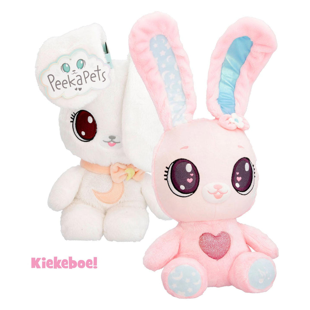 Spectron kiekeboes konijntje pluchen knuffel - wit