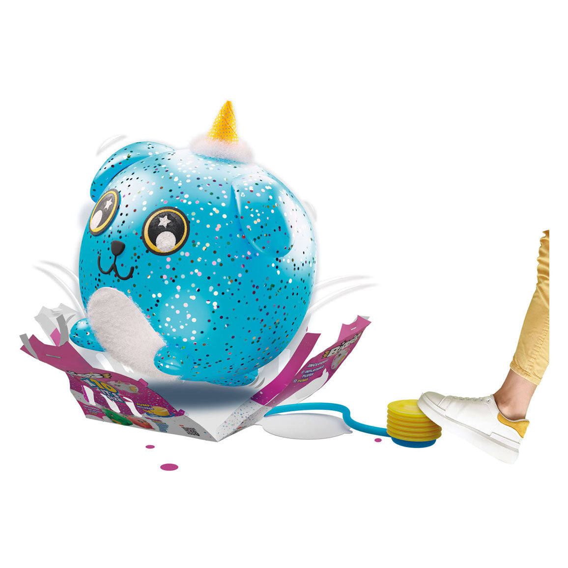 Biggies Hond Blauw Opblaasbare Knuffel