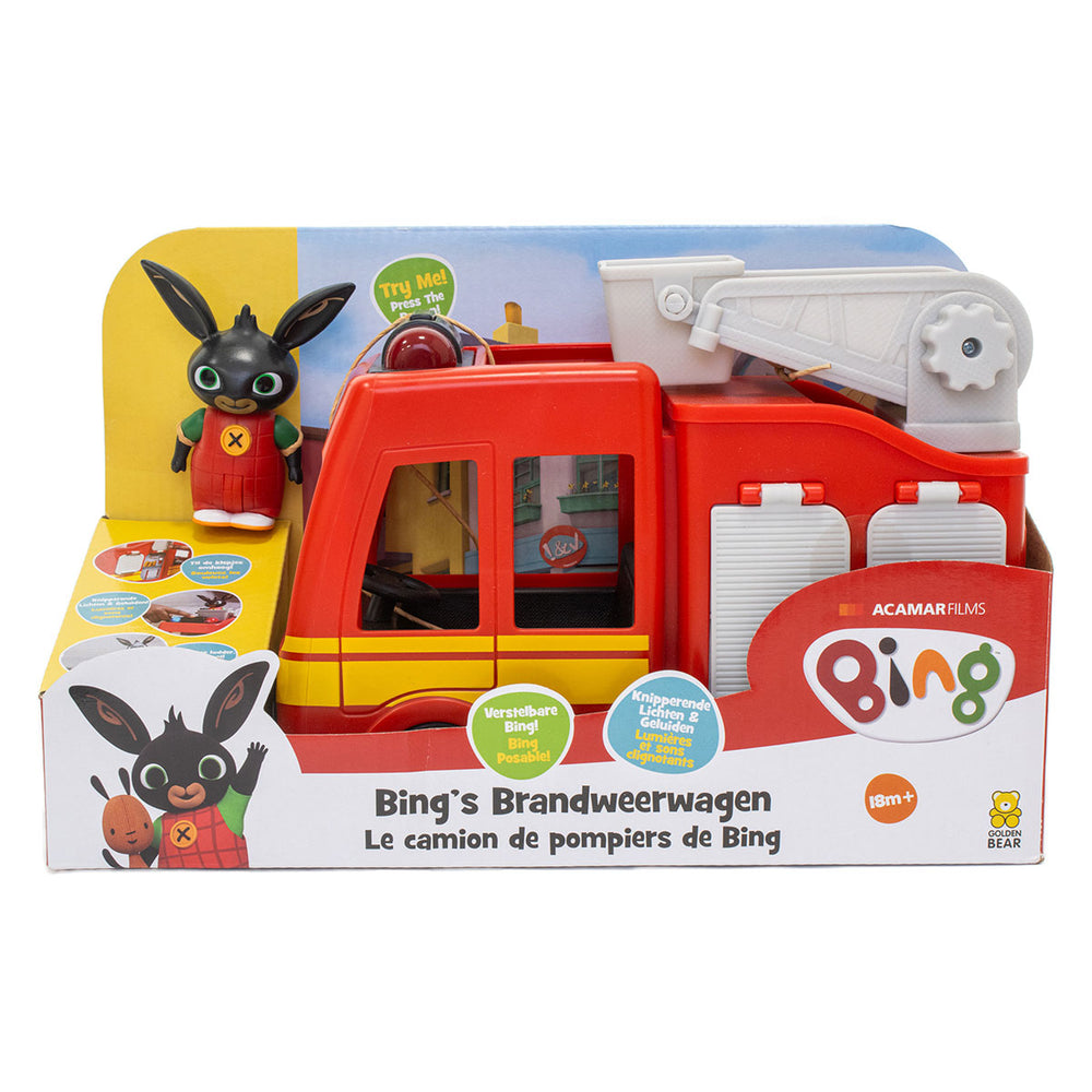Bing brandweerwagen met licht geluid