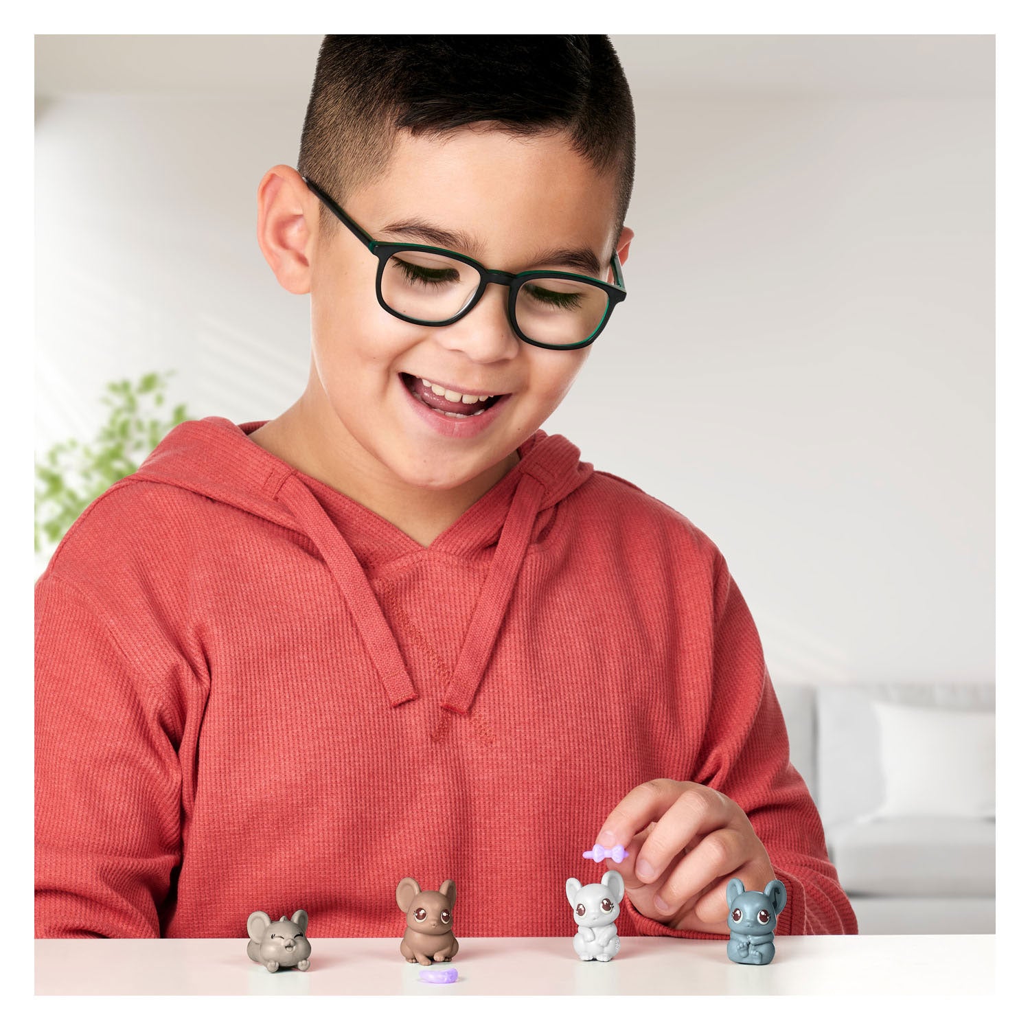 Elandspeelgoed kleine levende huisdieren mama verrassing mini speelmuisfiguur