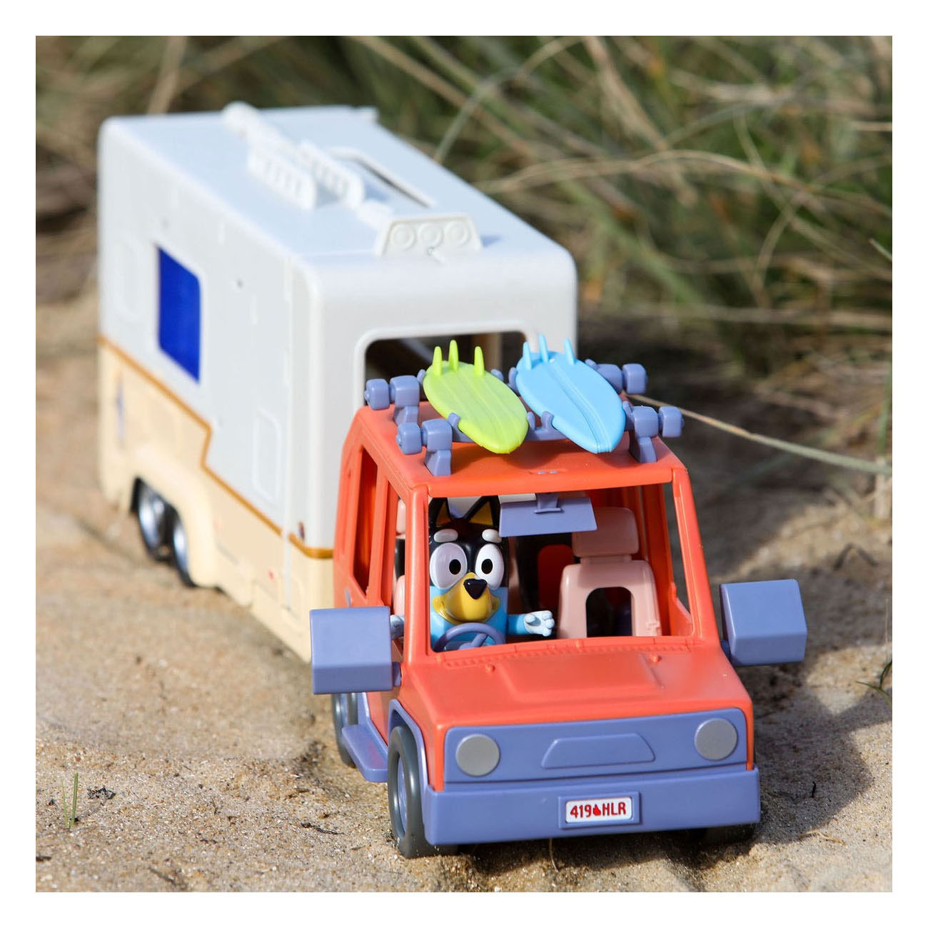 Moose Toys bluey 4wd auto en kampeeravonturen luxe speelset