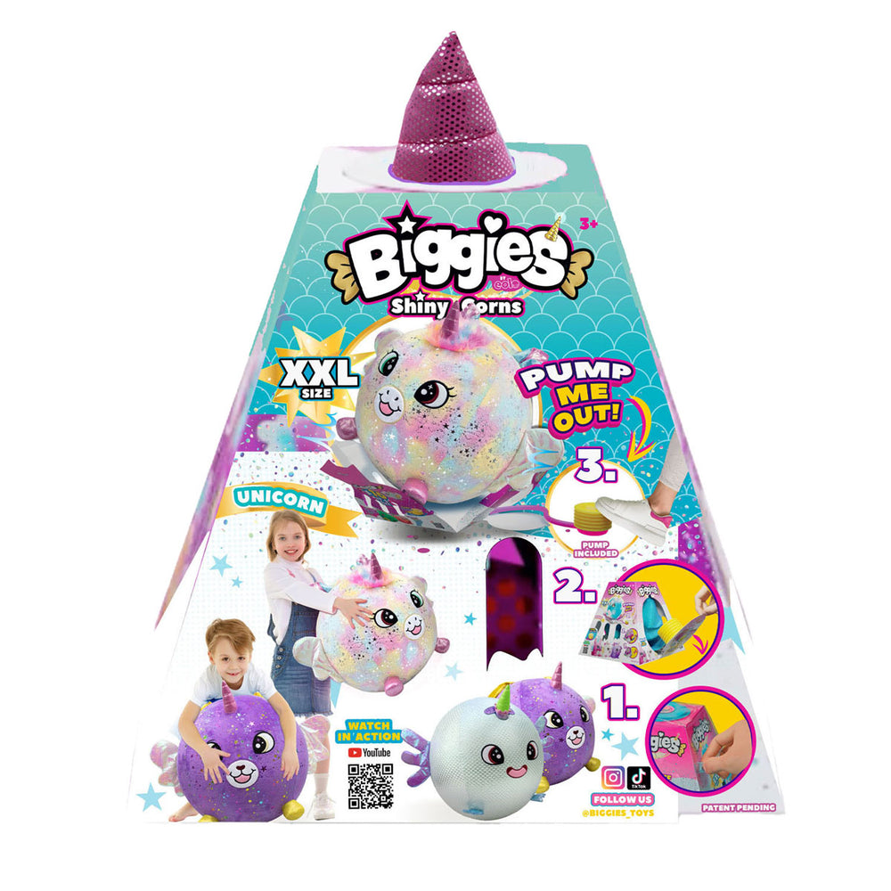 Moose Toys Biggies Unicorn Rainbow Inflatable Plush