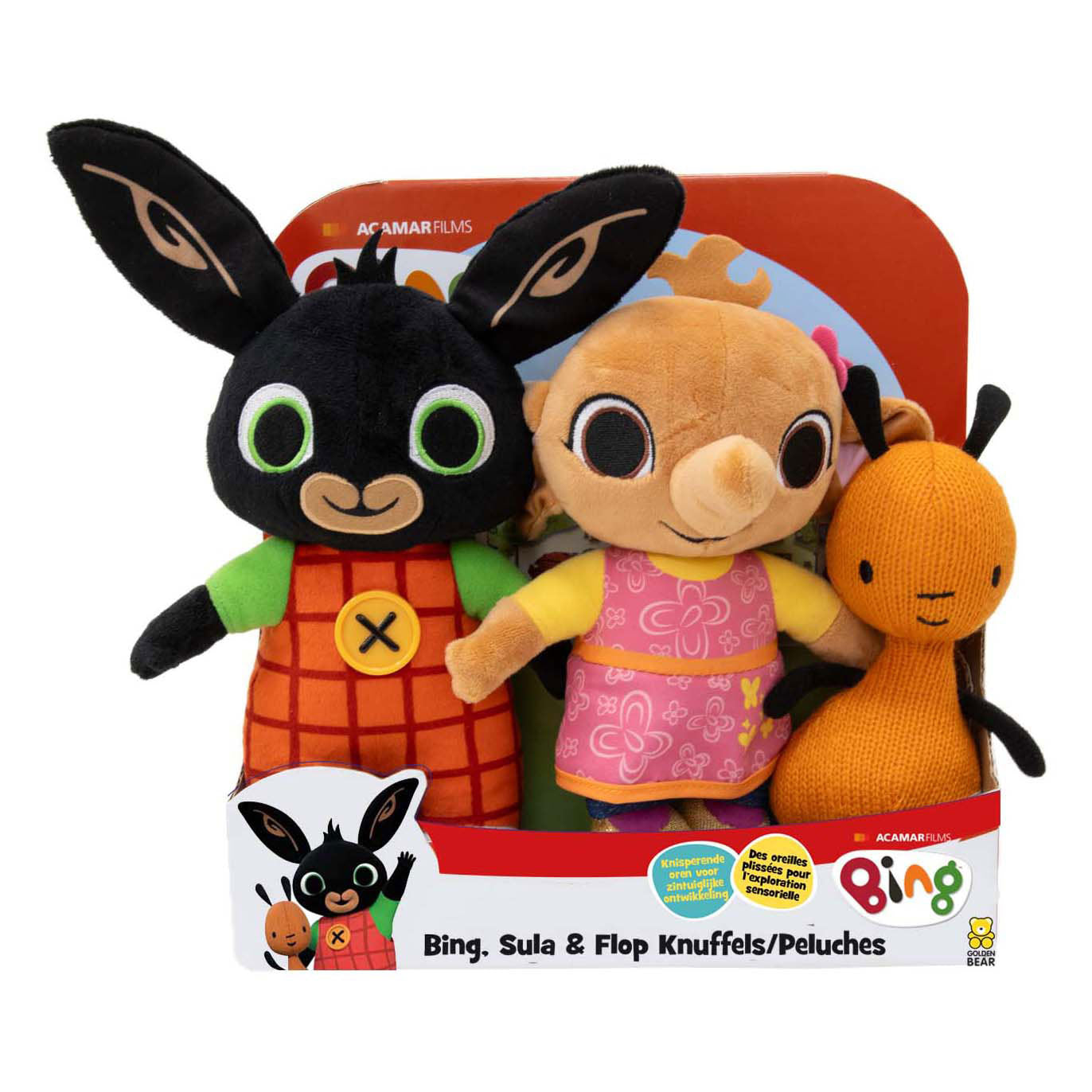Spectron bing, sula flop knuffels, set van 3