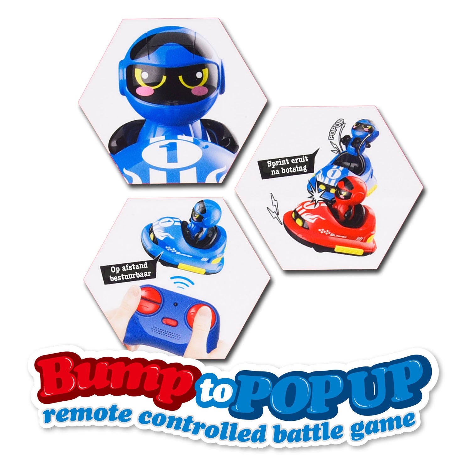 Gear2play rc crazy bumper cars duoset - bestuurbare bumpercars - ga een botsduel aan!
