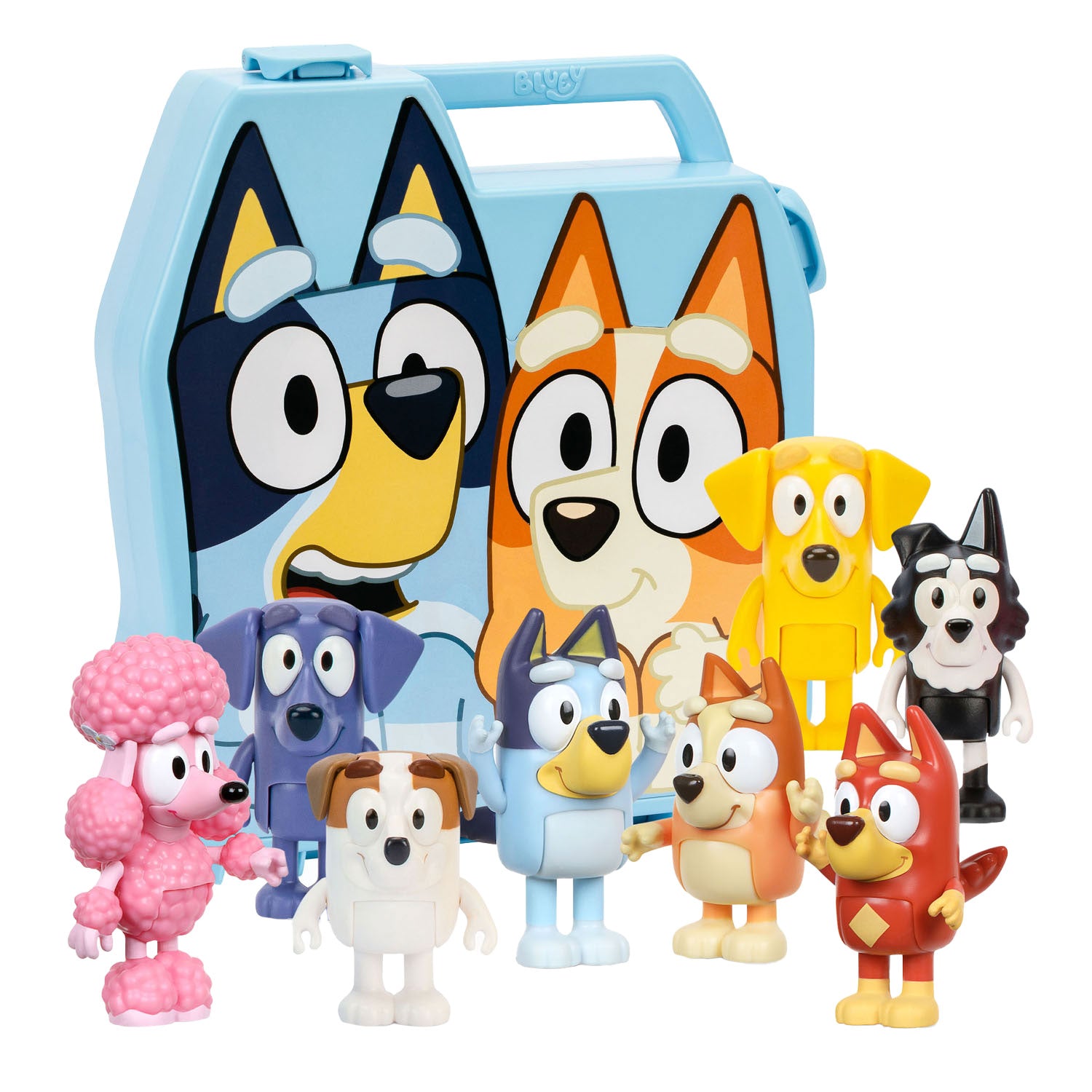 Spectron bluey play go koffer met 8 speelfiguren