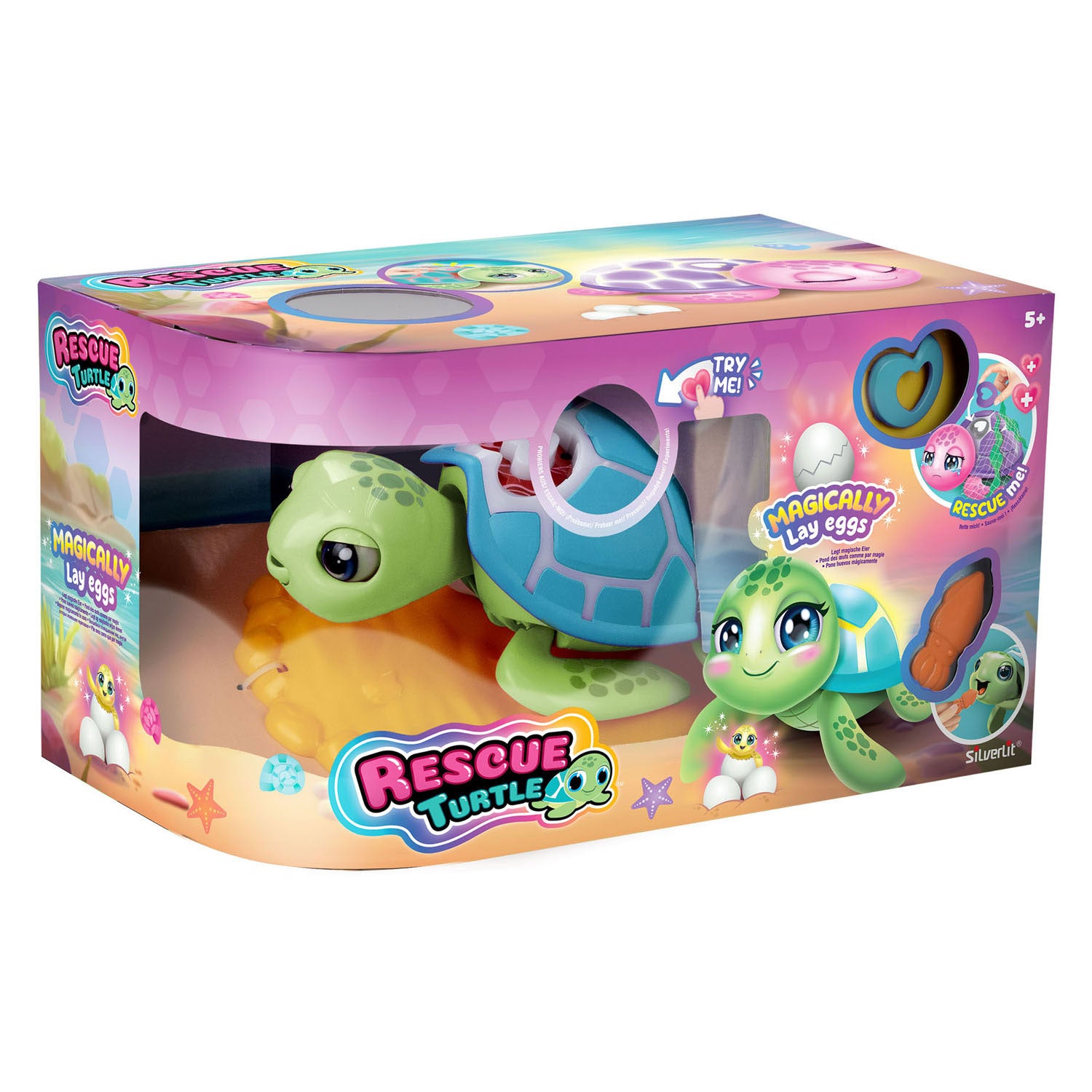 Silverlit reddingsschildpad groen speelfiguur