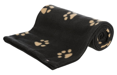 Trixie barney fleece hondendeken zwart beige ass
