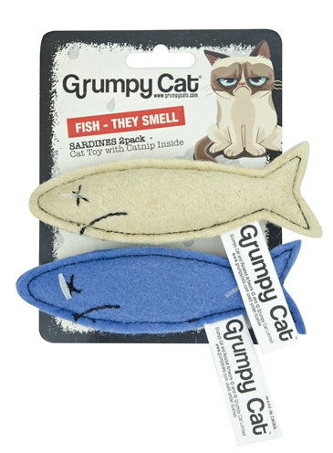 Grumpy cat sardines met kattenkruid