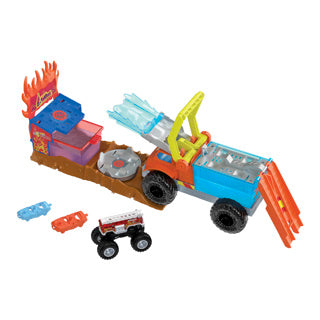 Hot Wheels monstertrucks brandcrash-uitdaging