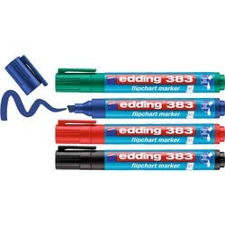 Flip-over markers eding beitelpunt blauw groen zwart rood