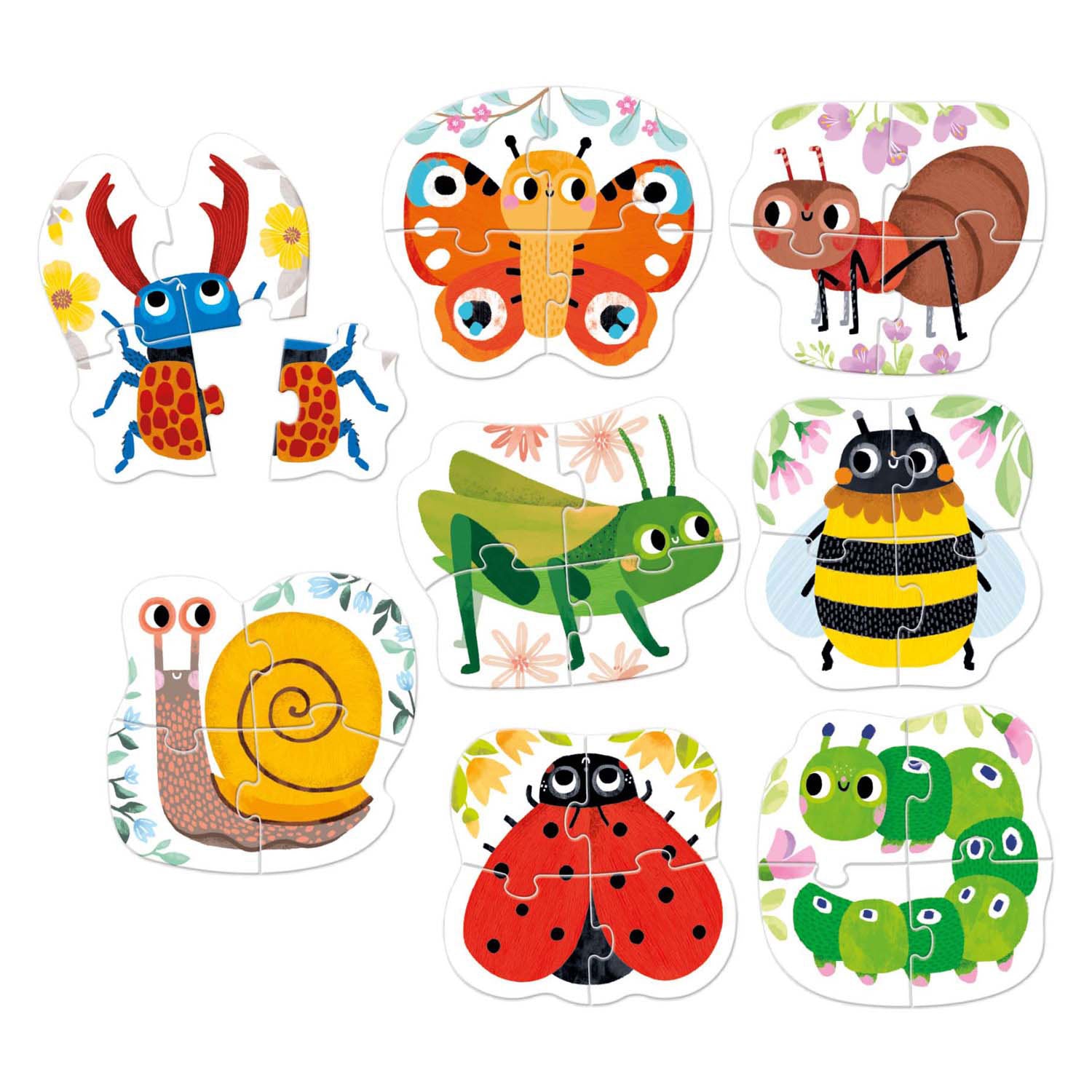 Banana panda stap voor stap kleine diertjes puzzel 2+.
