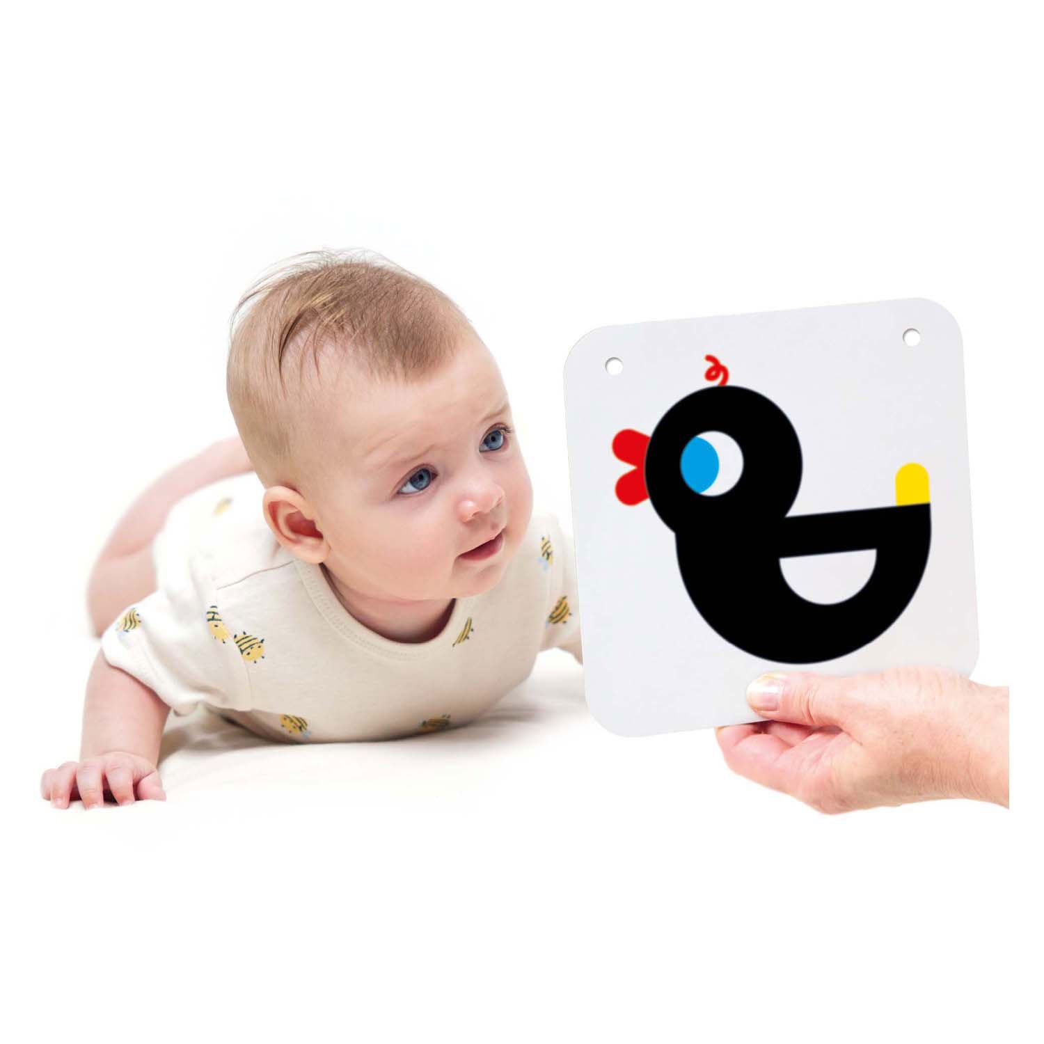 Banana panda 12 hoog contrast kijk en voel babyboek kaarten zwart wit baby speelgoed boekje vanaf 0 maanden - 16x16cm