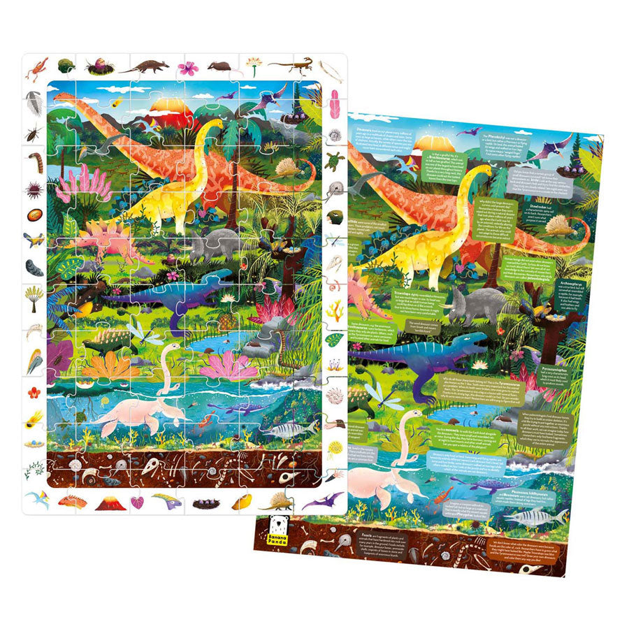 Banana panda zoek en kijk puzzel dinosaurus 4+.