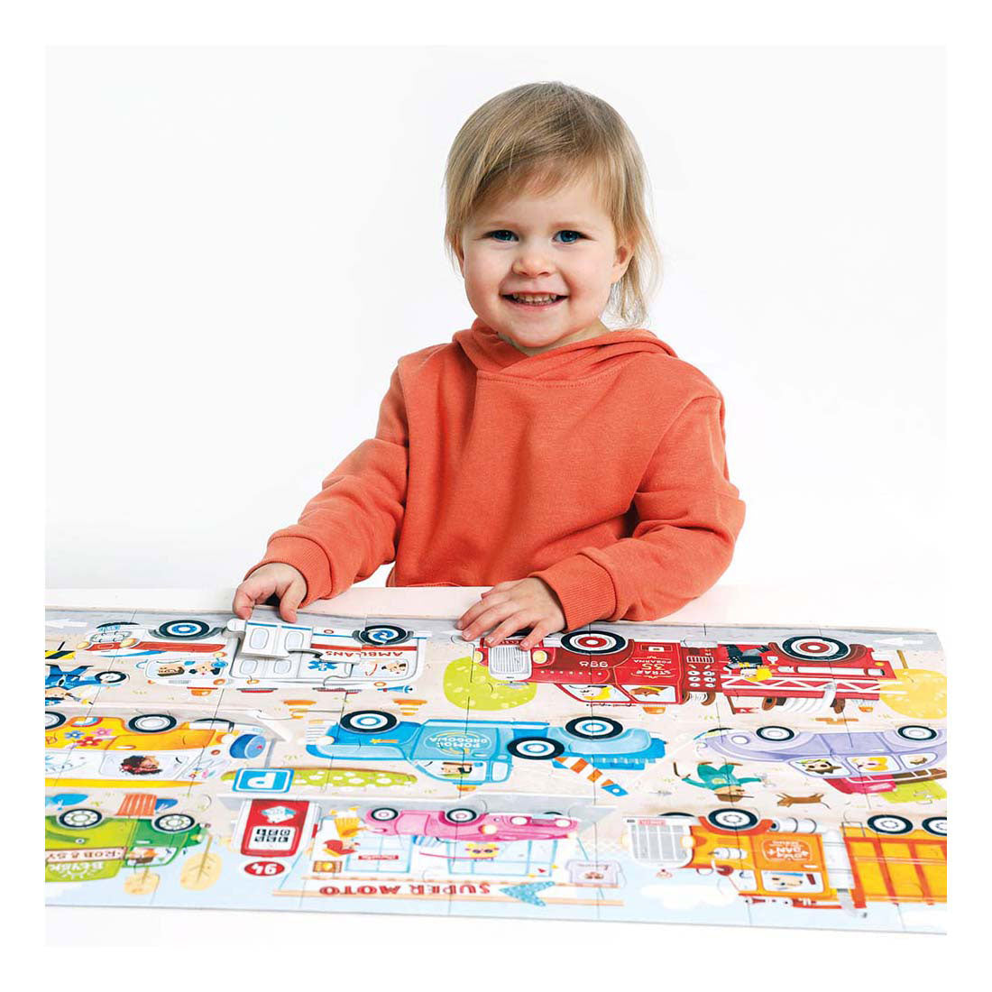 Banana panda puzzel auto's - educatief speelgoed karton 40 stukjes.