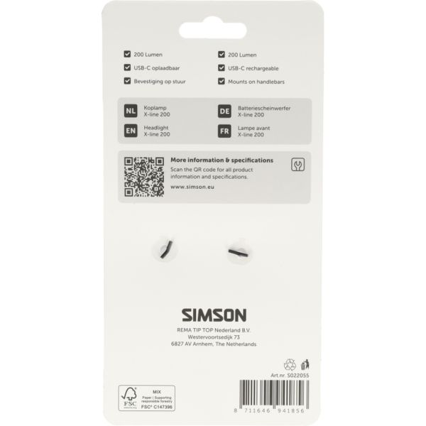 Simson koplamp aurora x-line 200