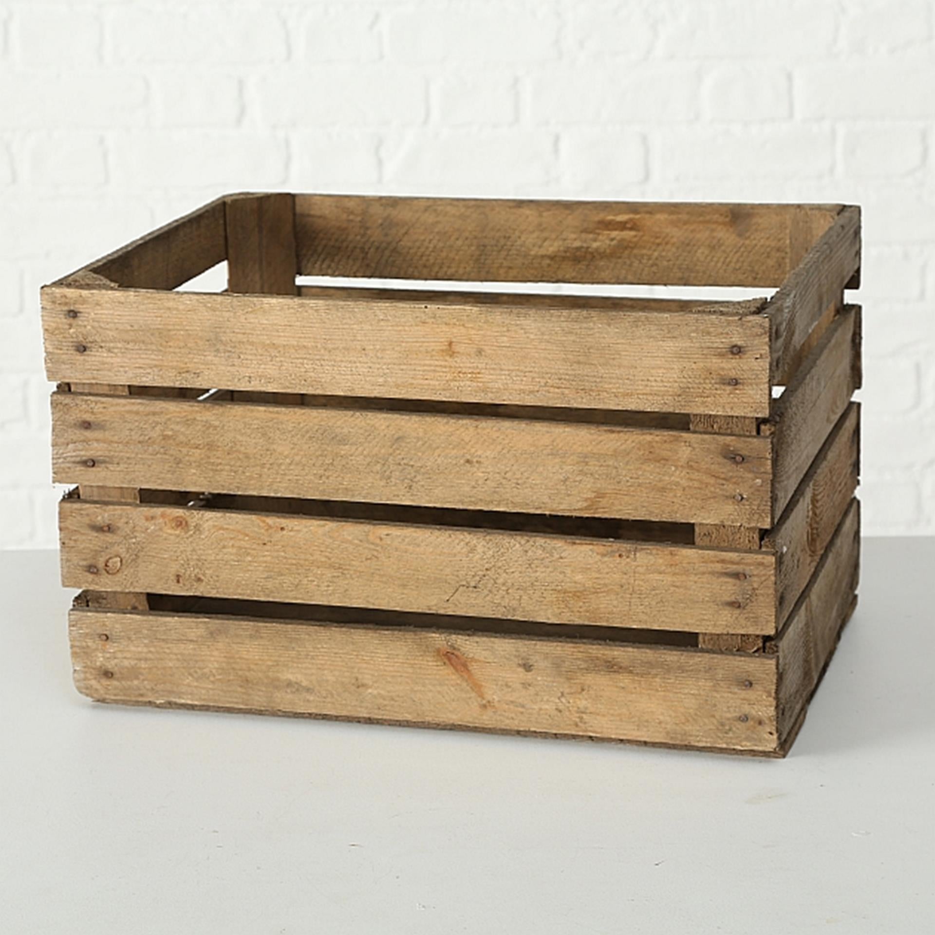 Boltze home veilingkist lea hout 50x40x30cm