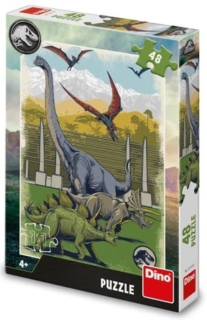 Dinotoys dinopuzzel - dinosauriërs uit jurassic world - 48 stukjes